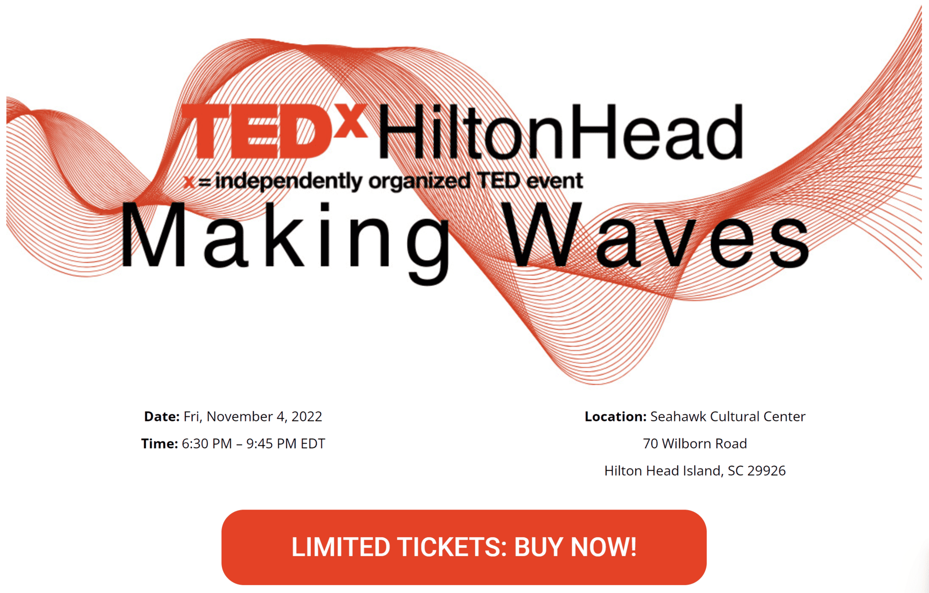 Candace Featured at 2022 TEDx Making Waves on Hilton Head!